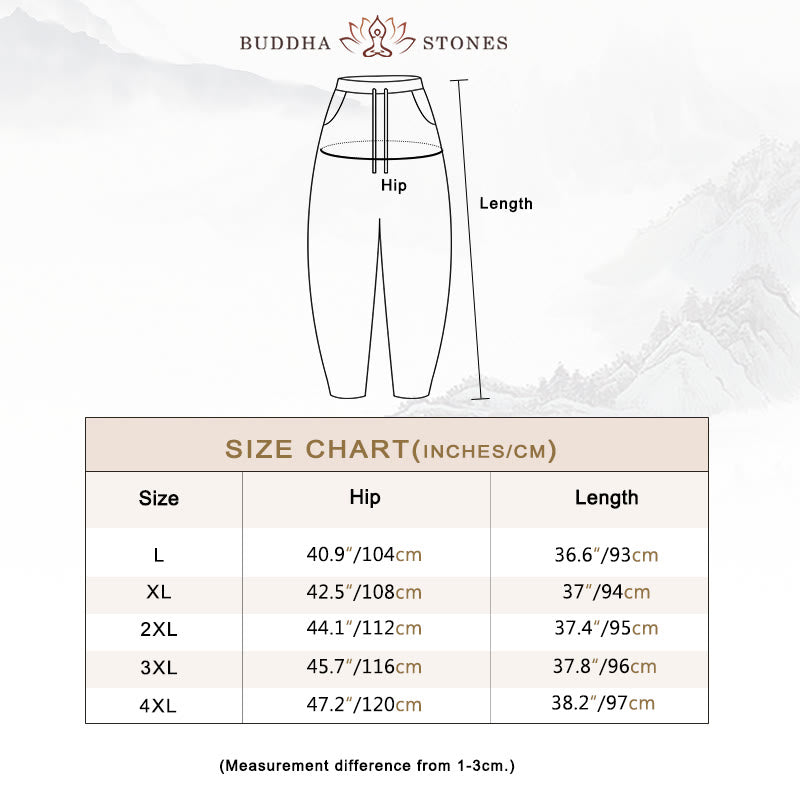 Plain Design Cotton Women's Pants