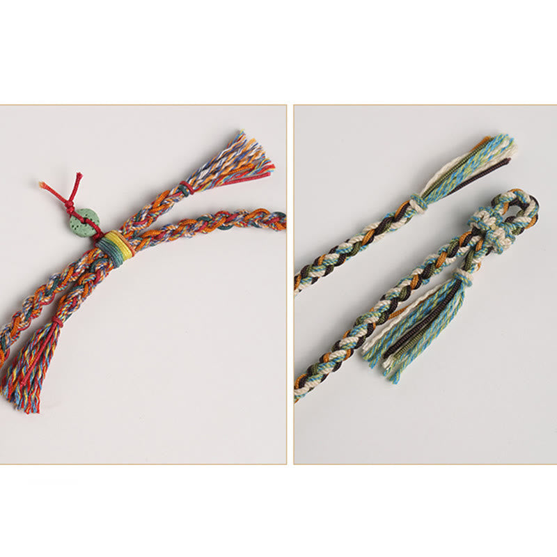 Dragon Boat Festival Colorful Rope Lava Rock Fu Character Rice Dumplings Luck Braided Bracelet