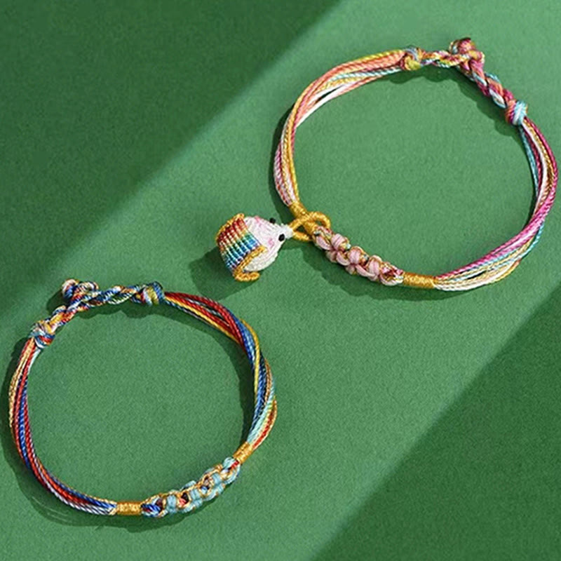 Colorful Rope Peach Blossom Knot Zongzi Braided Bracelet