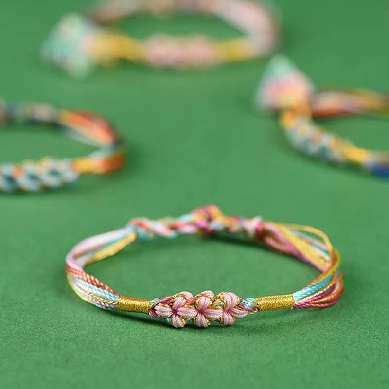 Colorful Rope Peach Blossom Knot Zongzi Braided Bracelet