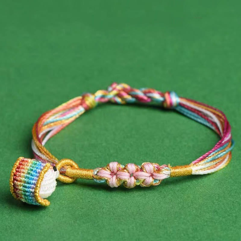 Colorful Rope Peach Blossom Knot Zongzi Braided Bracelet