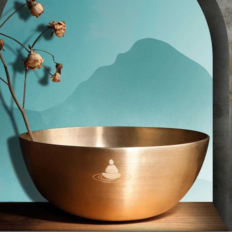 Handmade Nepal Golden Singing Bowl for and Meditation Sound Bowl Set