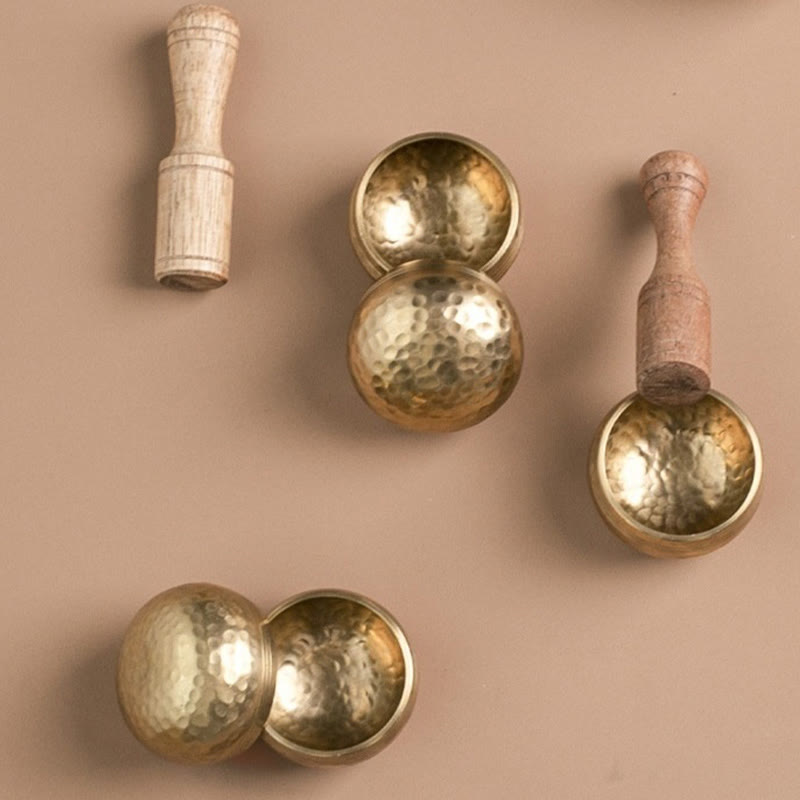 Handmade Mini Small Singing Bowl for and Meditation Sound Bowl Set 1.57*0.98 IN