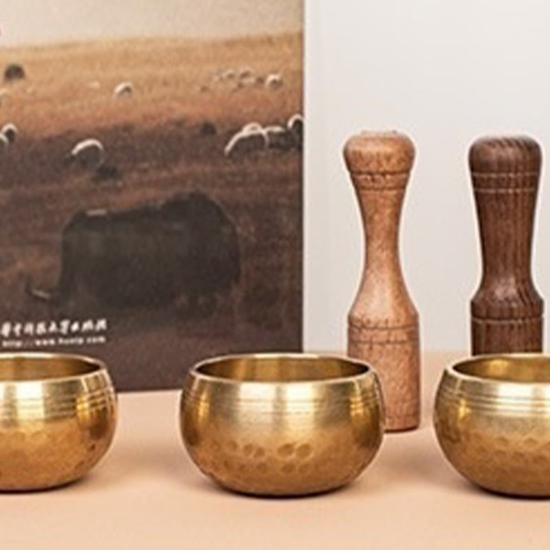 Handmade Mini Small Singing Bowl for and Meditation Sound Bowl Set 1.57*0.98 IN