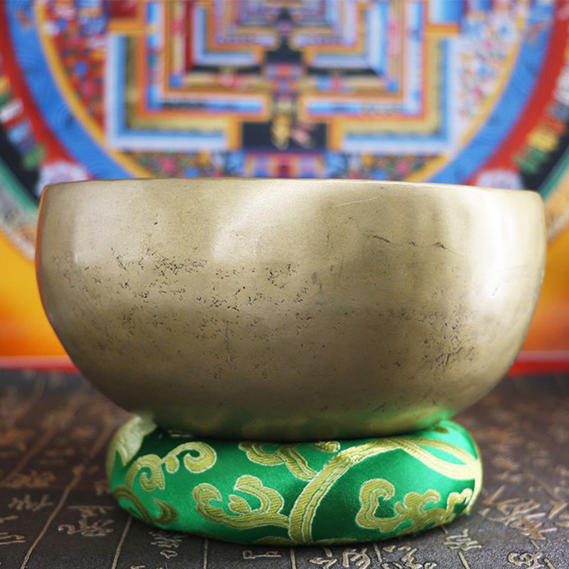 Handmade Nepal Golden Singing Bowl Simple Design for and Meditation Sound Bowl Set