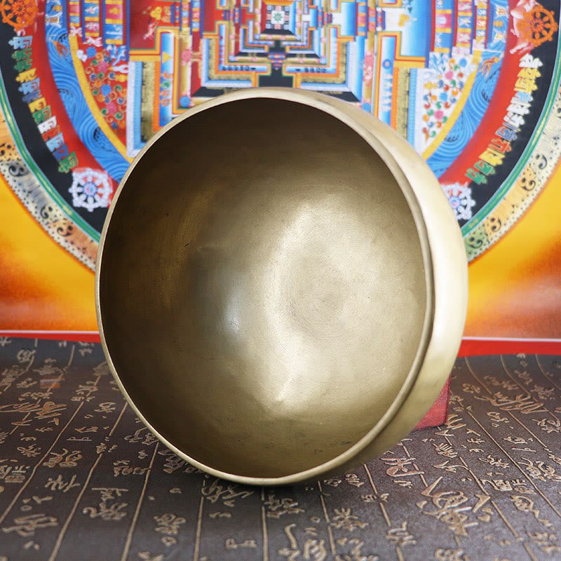 Handmade Nepal Golden Singing Bowl Simple Design for and Meditation Sound Bowl Set