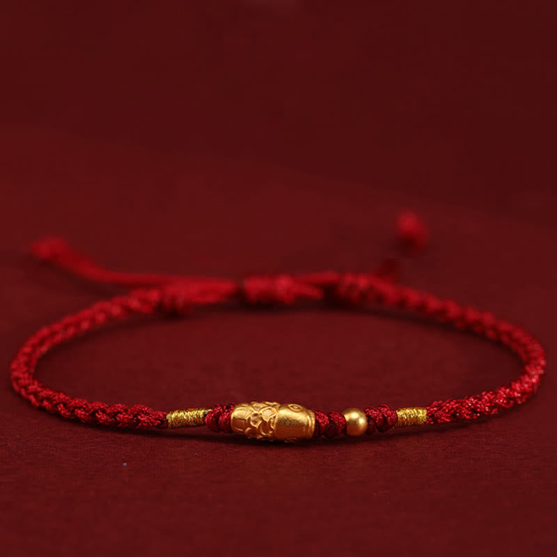 999 Gold Luck Protection Koi Fish Handmade Braided String Bracelet