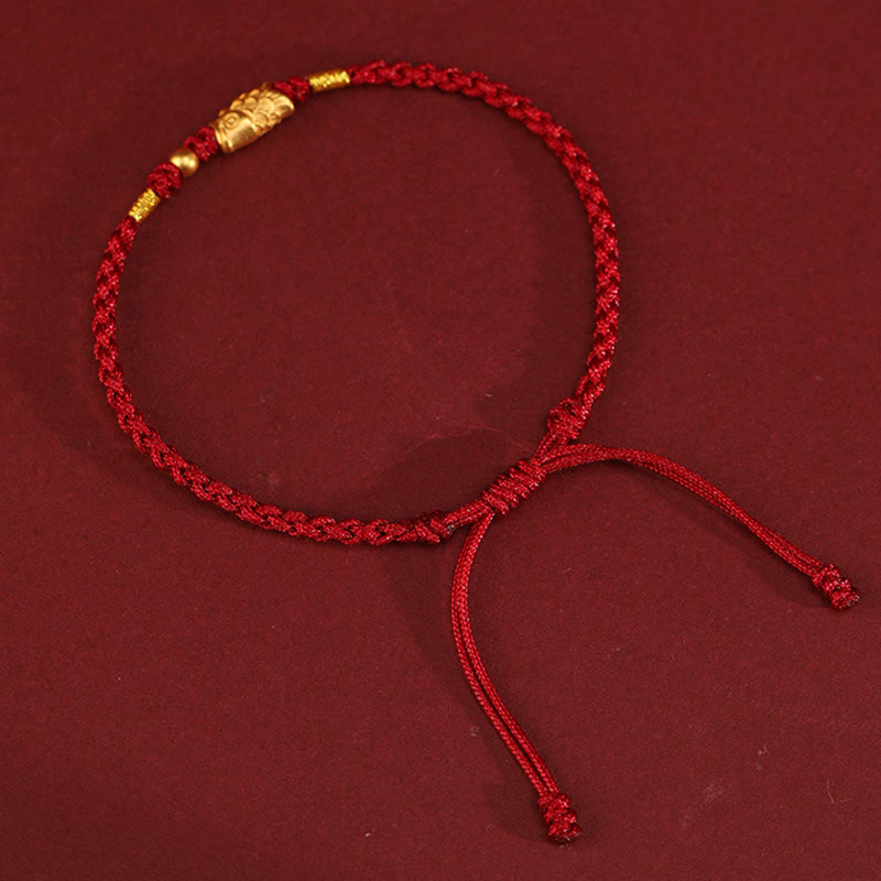 999 Gold Luck Protection Koi Fish Handmade Braided String Bracelet