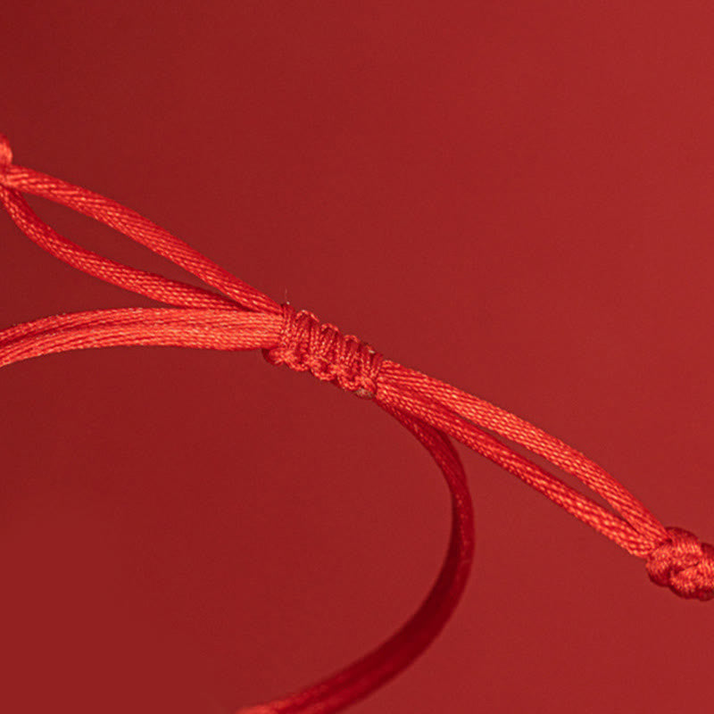 Handmade Braided Red String Happy Knot Flat Knot Colorful Rope Bracelet