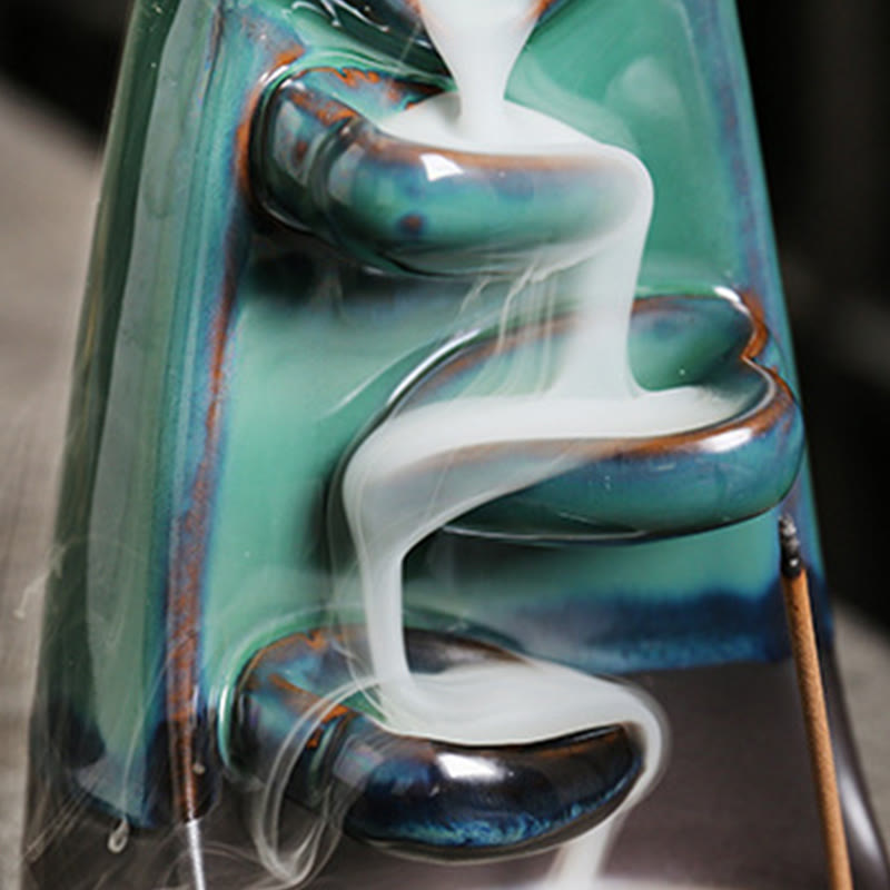 Lovers Couple Embrace Love Ceramic Backflow Smoke Fountain Incense Burner Decoration