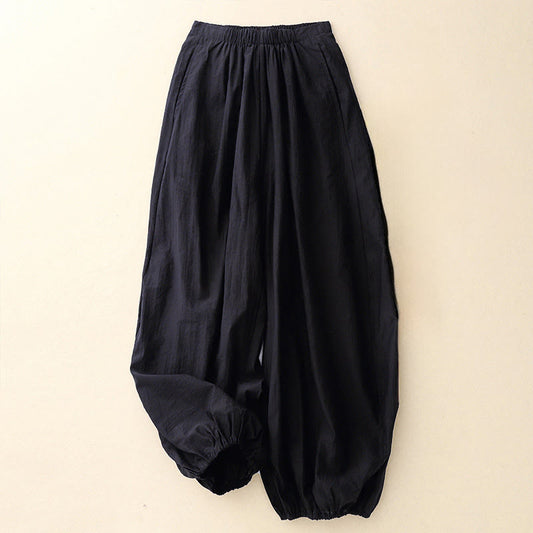 Casual Simple Design Women's Harem Pants With Pockets