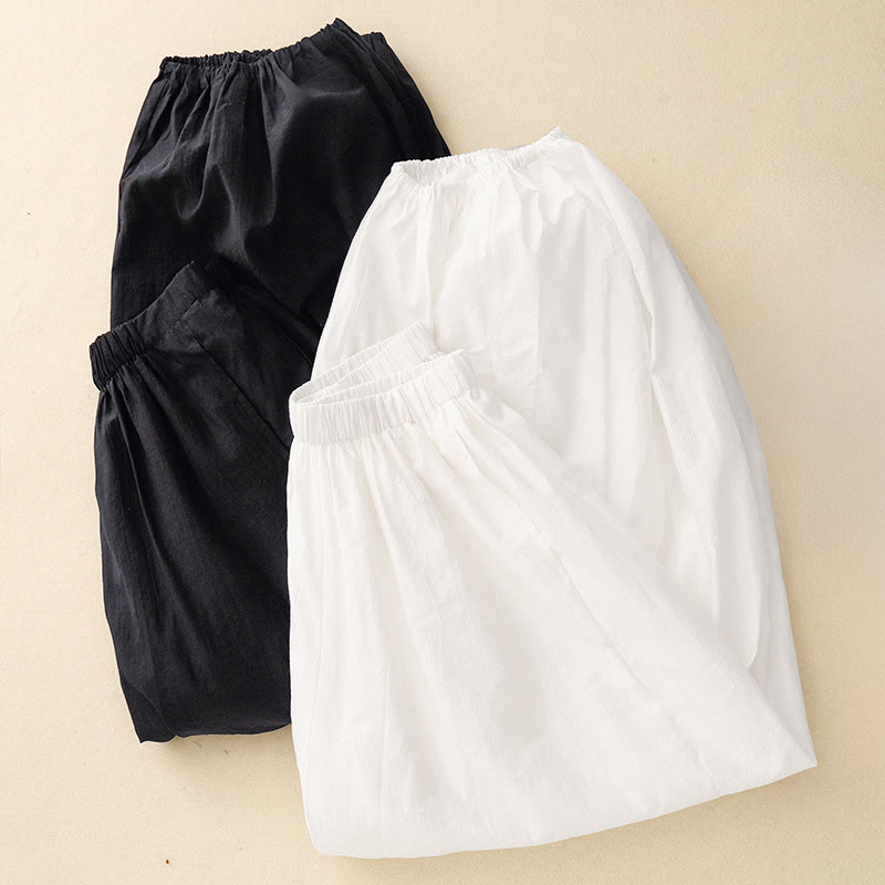 Casual Simple Design Women's Harem Pants With Pockets