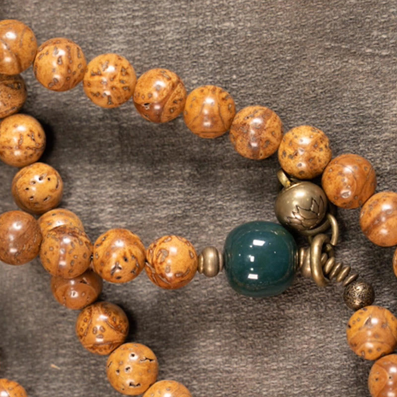 108 Mala Beads Bodhi Seed Wisdom Peace Tassel Bracelet