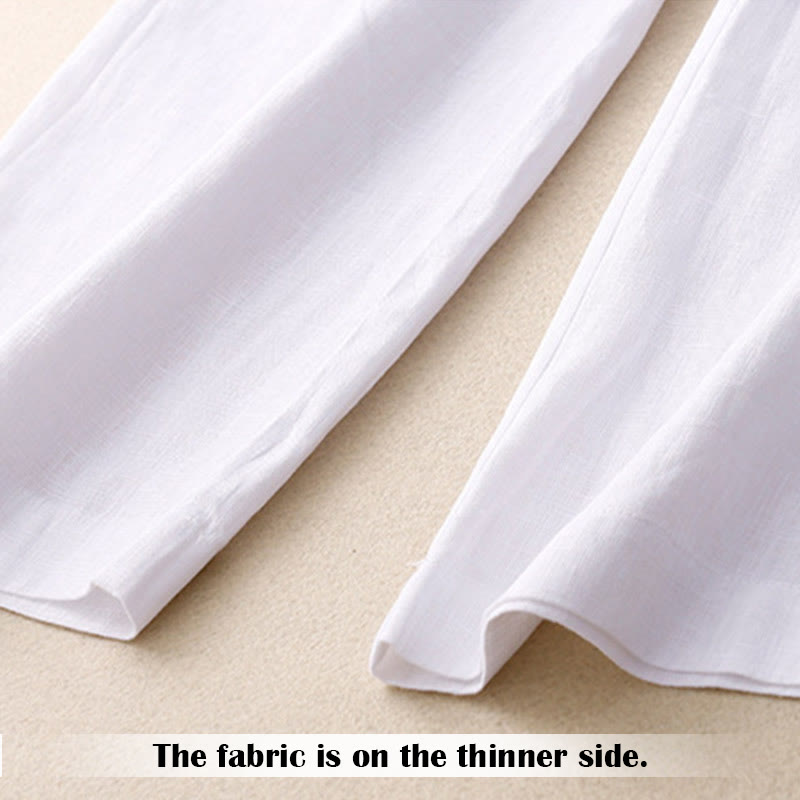 Summer Casual Simple Zipper Design Women's Wide Leg Pants With Pockets