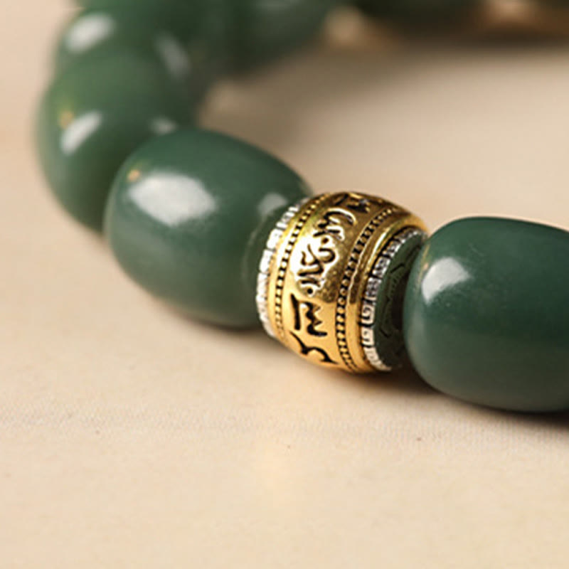 Bodhi Seed Om Mani Padme Hum Lion Head Peace Bracelet