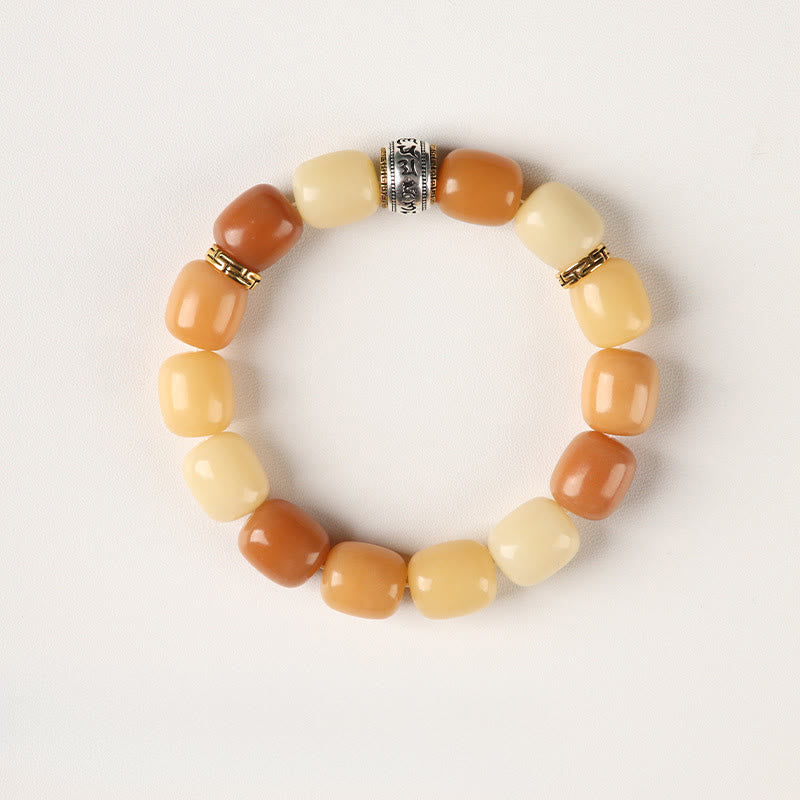 Bodhi Seed Om Mani Padme Hum Lion Head Peace Bracelet