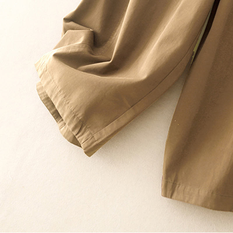Plain 7-8 Length Women's Harem Cotton Pants With Pockets