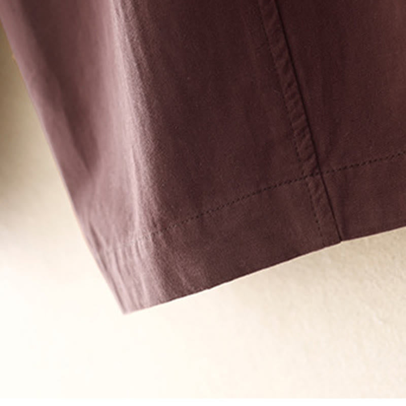 Plain 7-8 Length Women's Harem Cotton Pants With Pockets