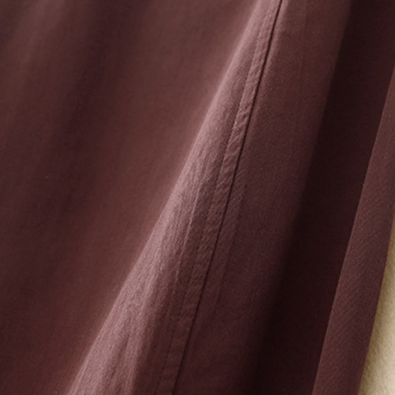 Plain 7-8 Length Women's Harem Cotton Pants With Pockets