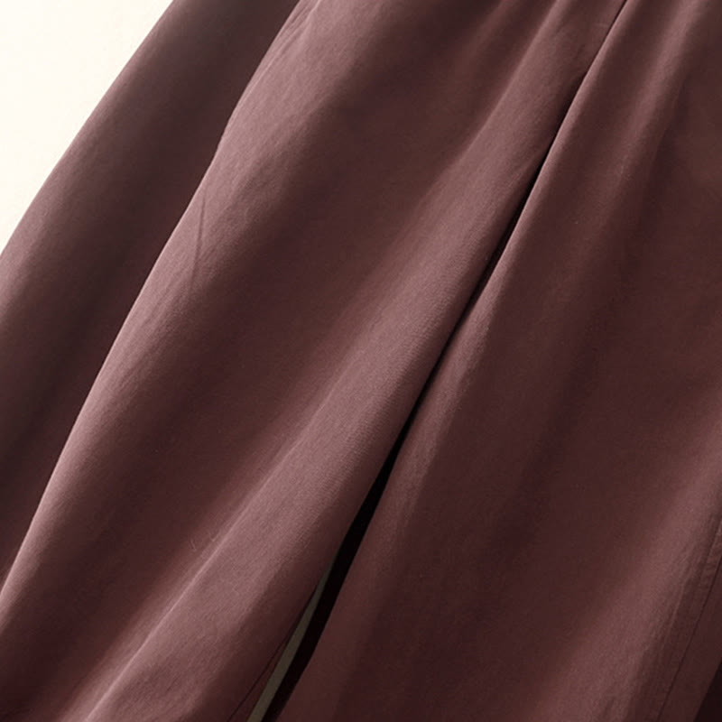 Plain 7-8 Length Women's Harem Cotton Pants With Pockets