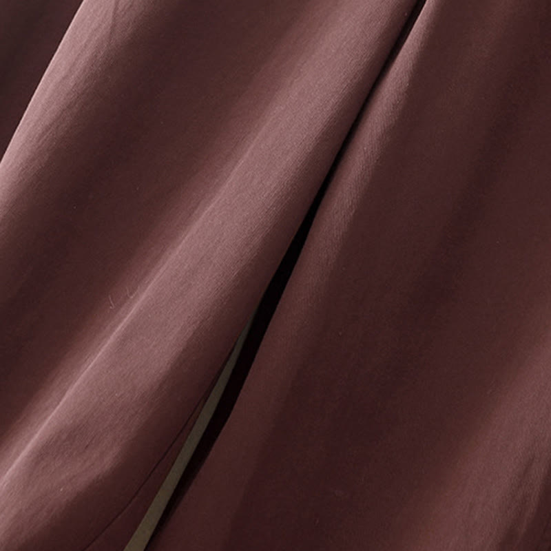 Plain 7-8 Length Women's Harem Cotton Pants With Pockets