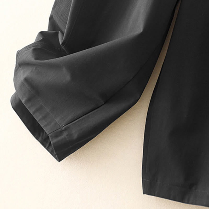 Plain 7-8 Length Women's Harem Cotton Pants With Pockets