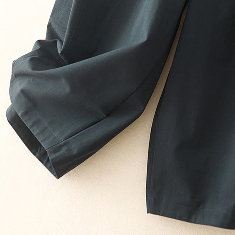 Plain 7-8 Length Women's Harem Cotton Pants With Pockets