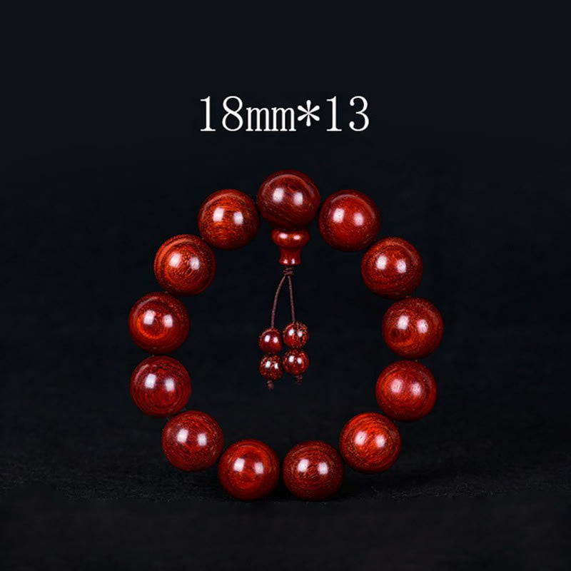 Tibetan Small Leaf Red Sandalwood Balance Bracelet