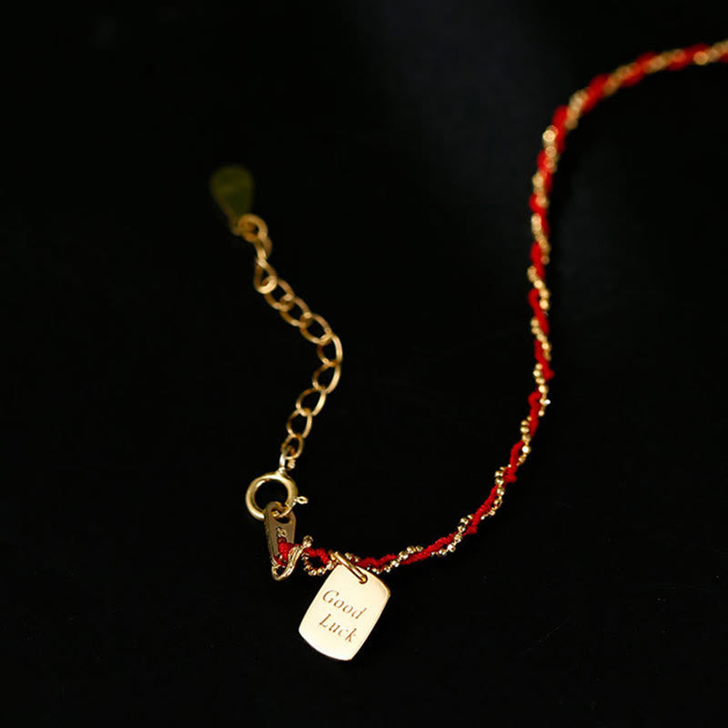 925 Sterling Silver Red String Good Luck Bracelet