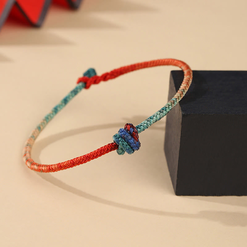 Colored String Hand-woven Knots Strength Bracelet