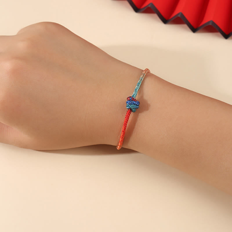 Colored String Hand-woven Knots Strength Bracelet