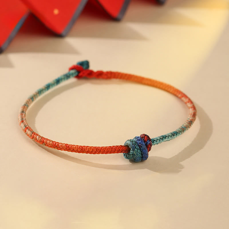Colored String Hand-woven Knots Strength Bracelet