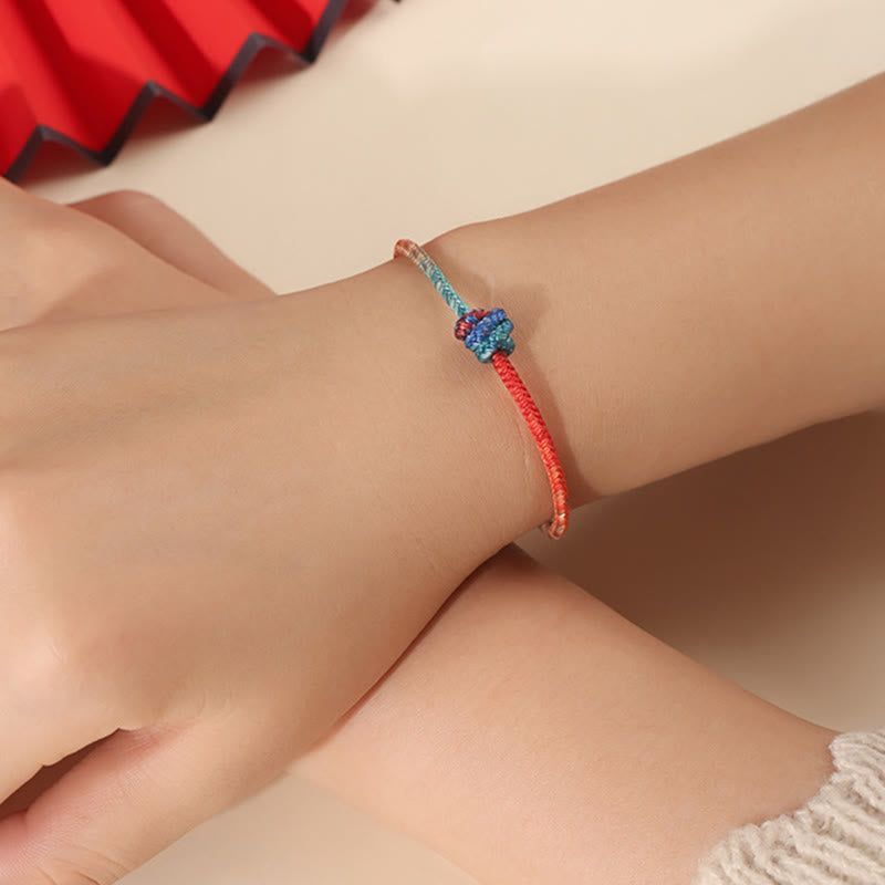 Colored String Hand-woven Knots Strength Bracelet