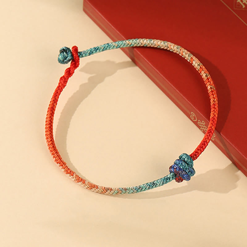 Colored String Hand-woven Knots Strength Bracelet