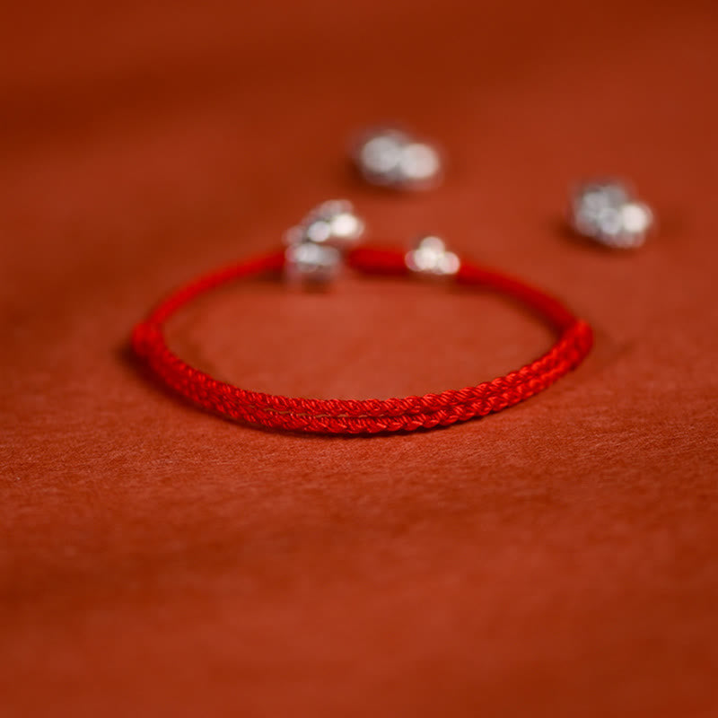 999 Sterling Silver Year Of The Horse 925 Sterling Silver Bell String Luck Child Adult Bracelet Anklet