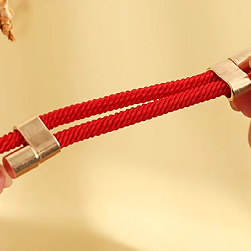 Metal Pendant Red String Peace Joy Blessing Protection Adjustable Cats Small Dogs Pet Collar