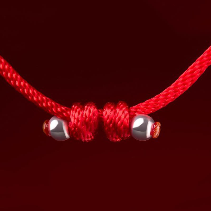 Year of the Horse 999 Sterling Silver Red String Luck Bracelet