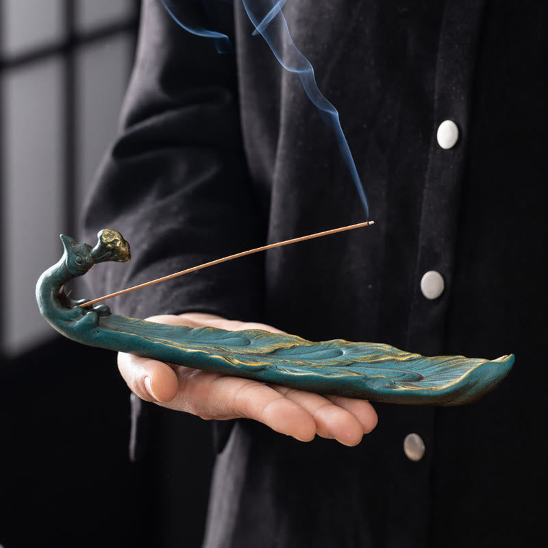 Peacock Shape Fortune Home Decoration Incense Burner