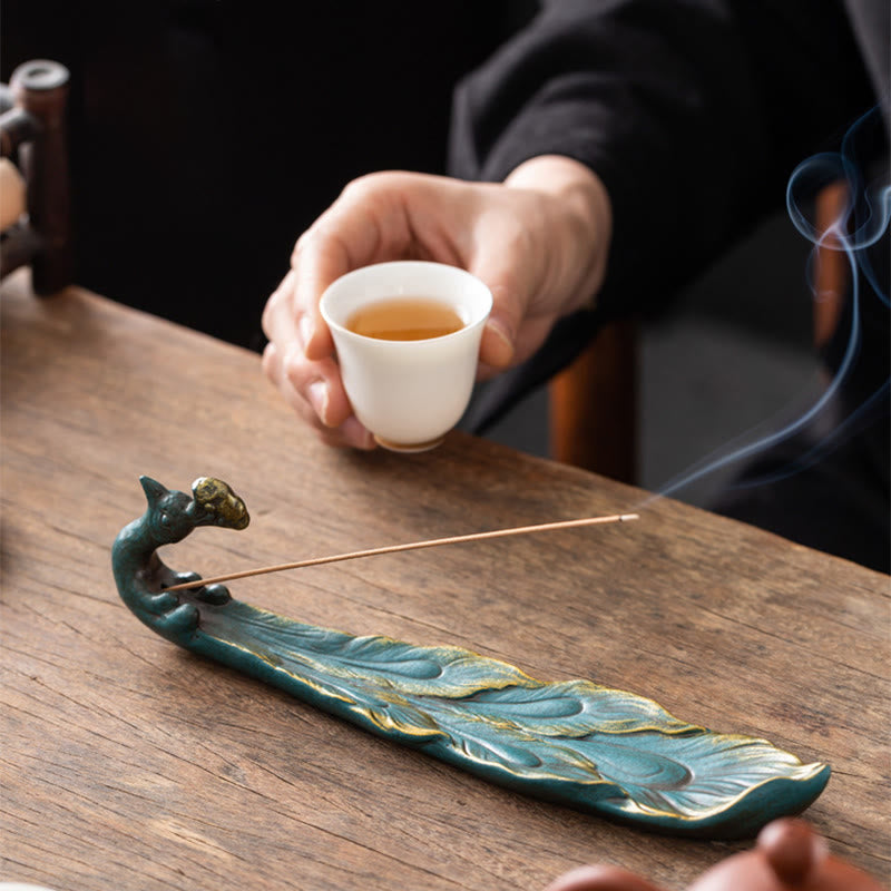 Peacock Shape Fortune Home Decoration Incense Burner