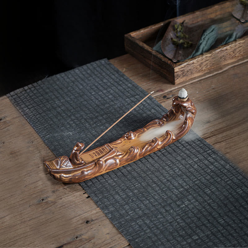 Small Boat Cicada Home Decoration Incense Burner