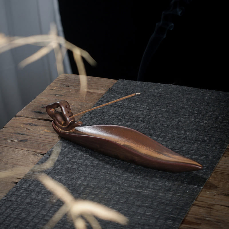 Small Boat Cicada Home Decoration Incense Burner