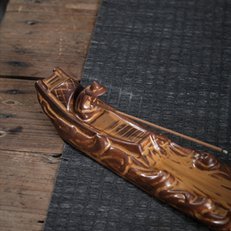 Small Boat Cicada Home Decoration Incense Burner