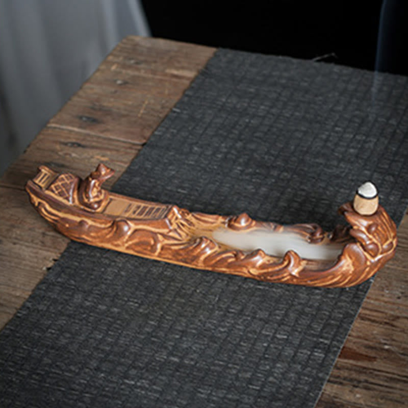 Small Boat Cicada Home Decoration Incense Burner