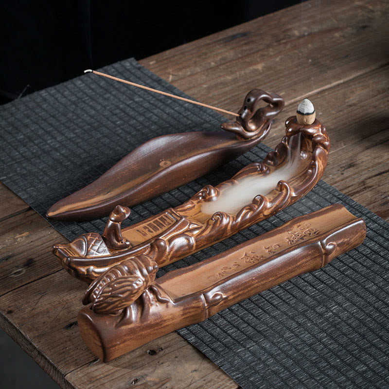 Small Boat Cicada Home Decoration Incense Burner
