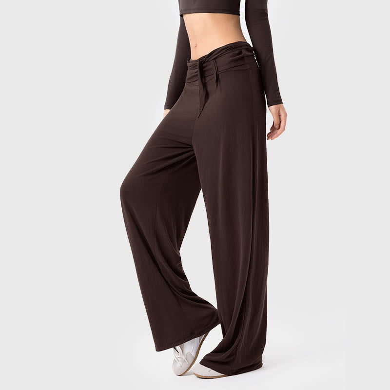 Casual Lace-up Breathable Sports Women's Wide Leg Pants