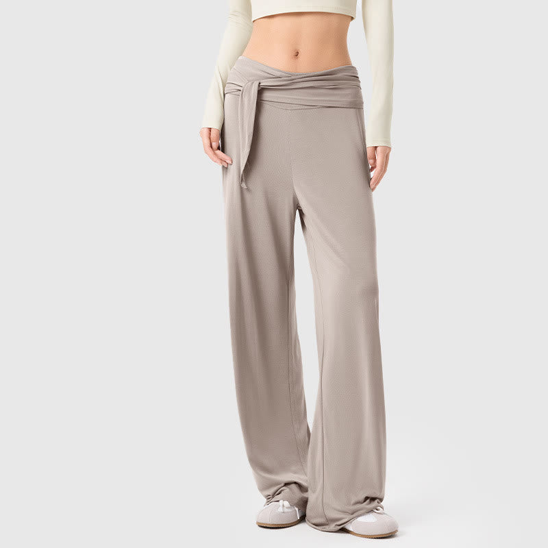 Casual Lace-up Breathable Sports Women's Wide Leg Pants