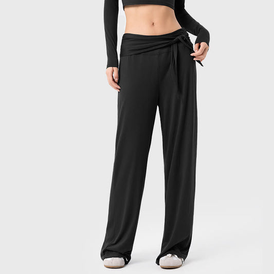 Casual Lace-up Breathable Sports Women's Wide Leg Pants
