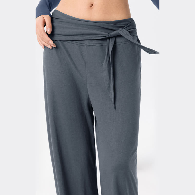 Casual Lace-up Breathable Sports Women's Wide Leg Pants