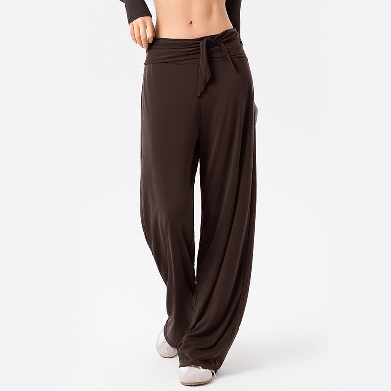 Casual Lace-up Breathable Sports Women's Wide Leg Pants