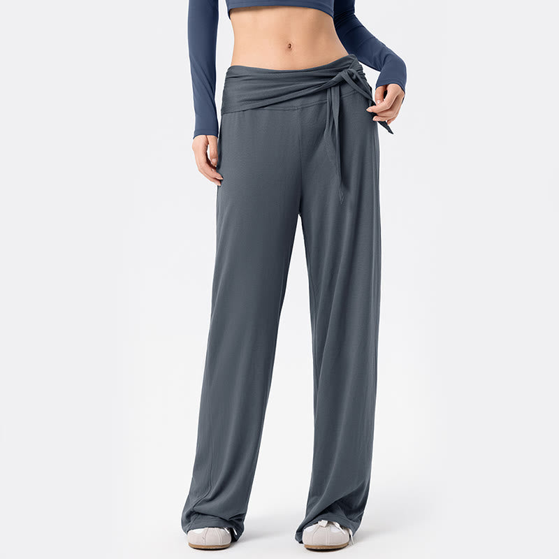 Casual Lace-up Breathable Sports Women's Wide Leg Pants